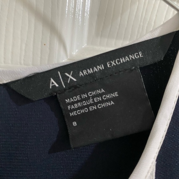 Navy w/White Piping & Cutout Detail Shift Dress - Picture 6 of 7